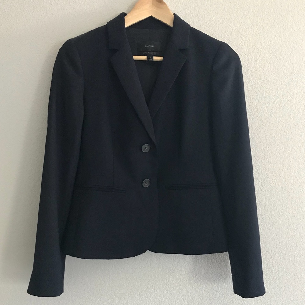 J.Crew Campbell Navy Blazer In Super 120s Wool